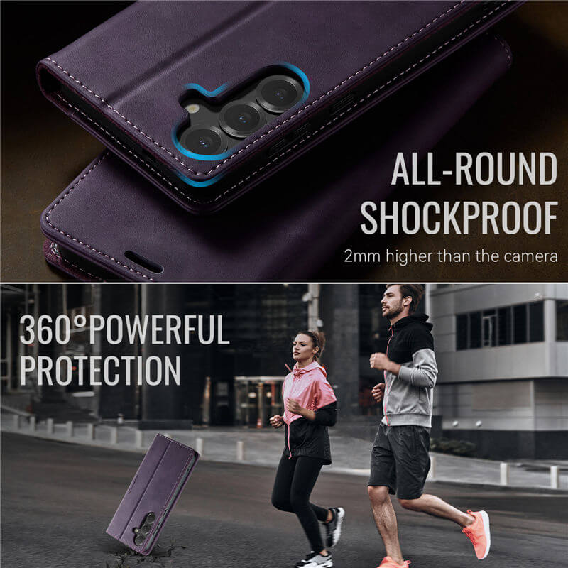 CaseMe Samsung Galaxy S25 Plus Magnetic Wallet Case with RFID Blocking