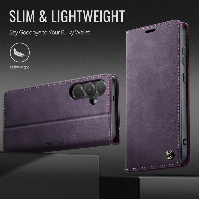 CaseMe Samsung Galaxy S25 Plus Magnetic Wallet Case with RFID Blocking
