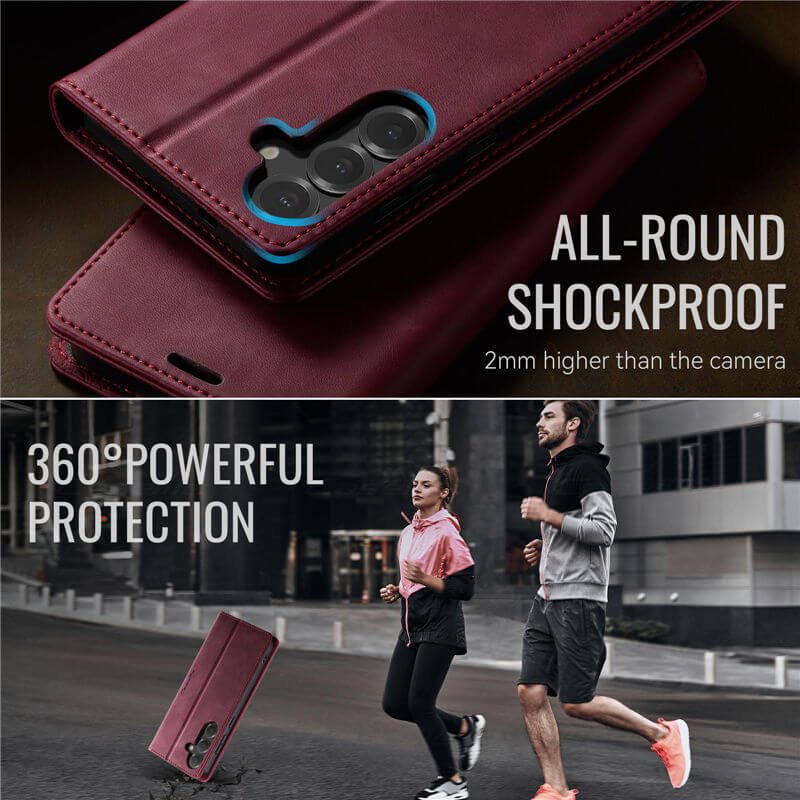 CaseMe Samsung Galaxy S25 Plus Magnetic Wallet Case with RFID Blocking