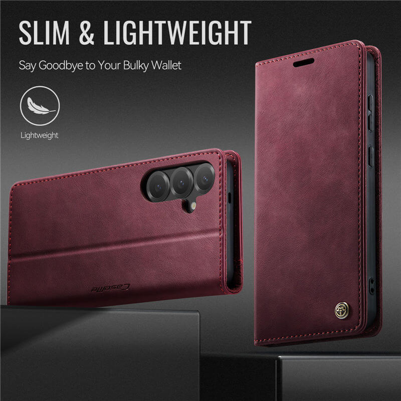 CaseMe Samsung Galaxy S25 Plus Magnetic Wallet Case with RFID Blocking