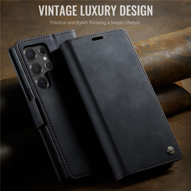 CaseMe Samsung Galaxy S24 Ultra Magnetic Wallet Case with RFID Blocking