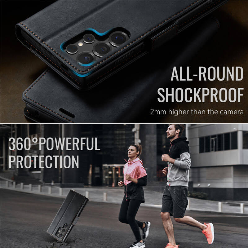 CaseMe Samsung Galaxy S24 Ultra Magnetic Wallet Case with RFID Blocking