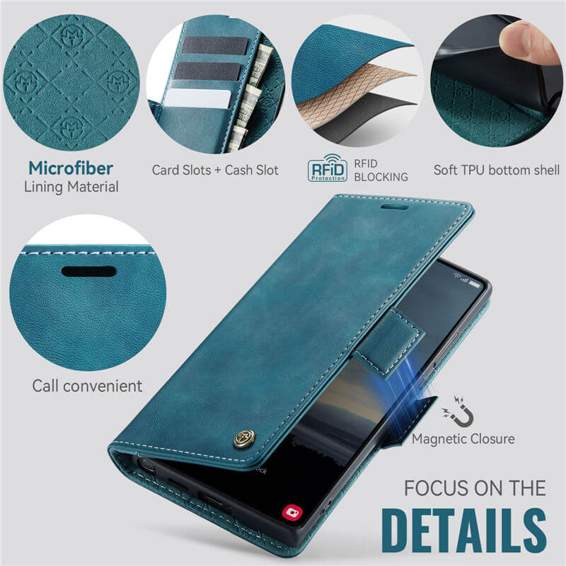 CaseMe Samsung Galaxy S24 Ultra Magnetic Wallet Case with RFID Blocking