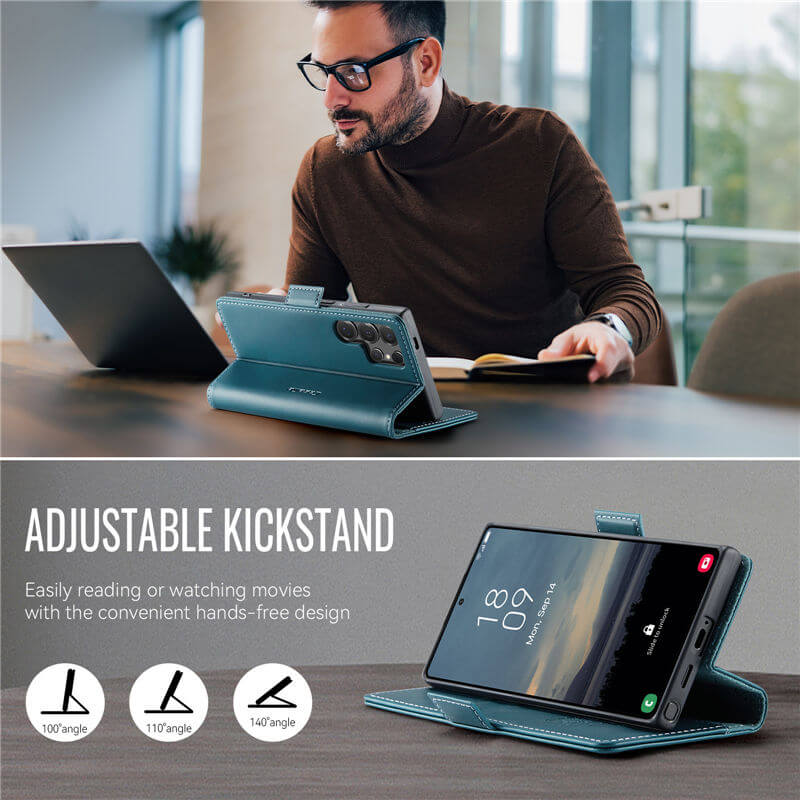 CaseMe Samsung Galaxy S24 Ultra Magnetic Wallet Case with RFID Blocking