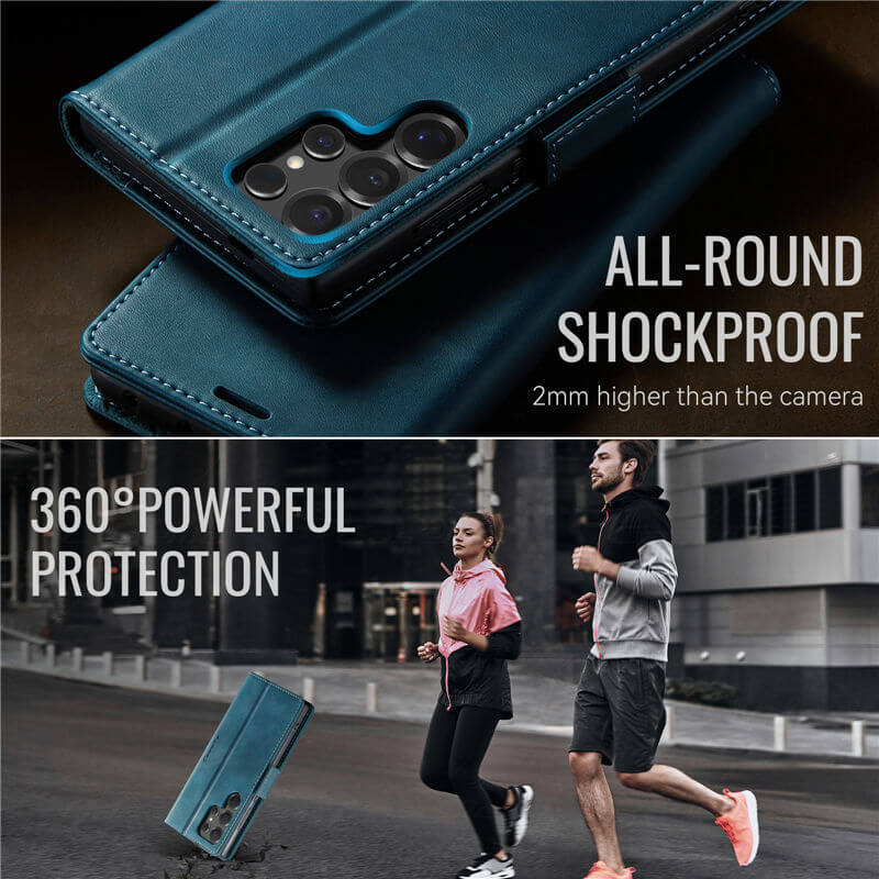 CaseMe Samsung Galaxy S24 Ultra Magnetic Wallet Case with RFID Blocking