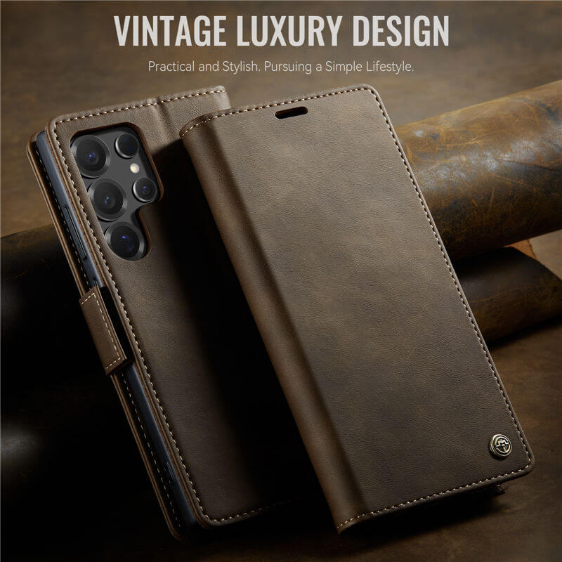 CaseMe Samsung Galaxy S24 Ultra Magnetic Wallet Case with RFID Blocking