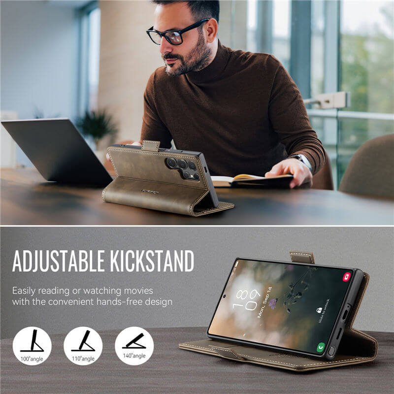 CaseMe Samsung Galaxy S24 Ultra Magnetic Wallet Case with RFID Blocking