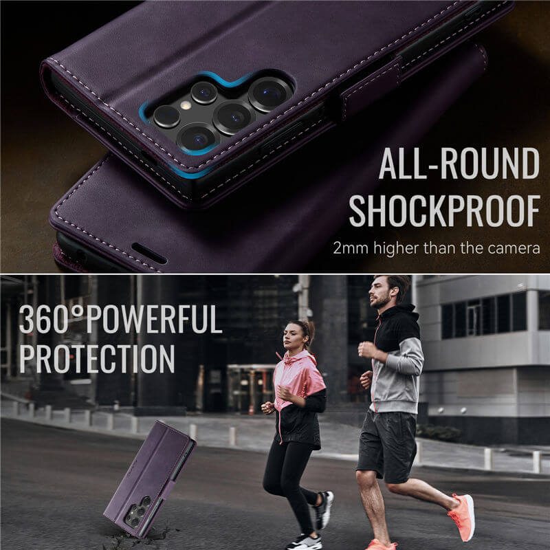 CaseMe Samsung Galaxy S25 Ultra Magnetic Wallet Case with RFID Blocking