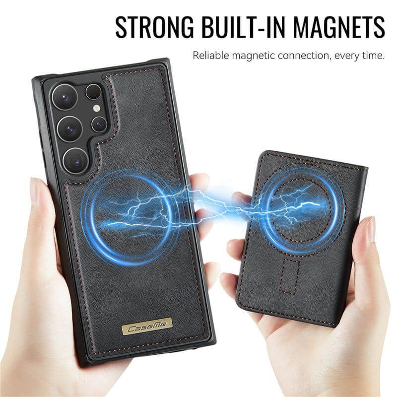 CaseMe Samsung Galaxy S24 Ultra 2-in-1 Detachable Magnetic Wallet Case