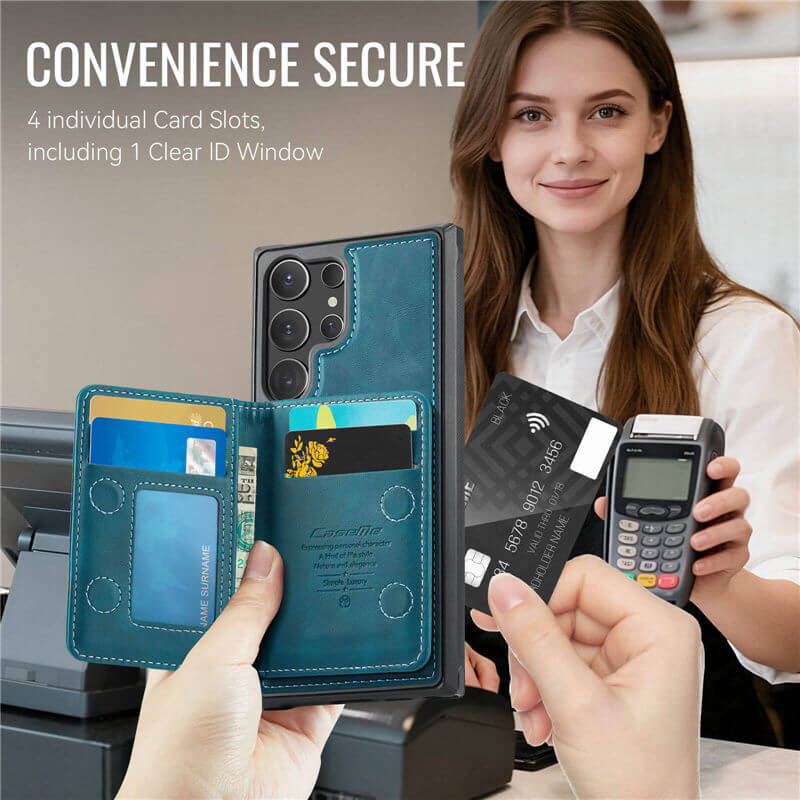 CaseMe Samsung Galaxy S24 Ultra 2-in-1 Detachable Magnetic Wallet Case