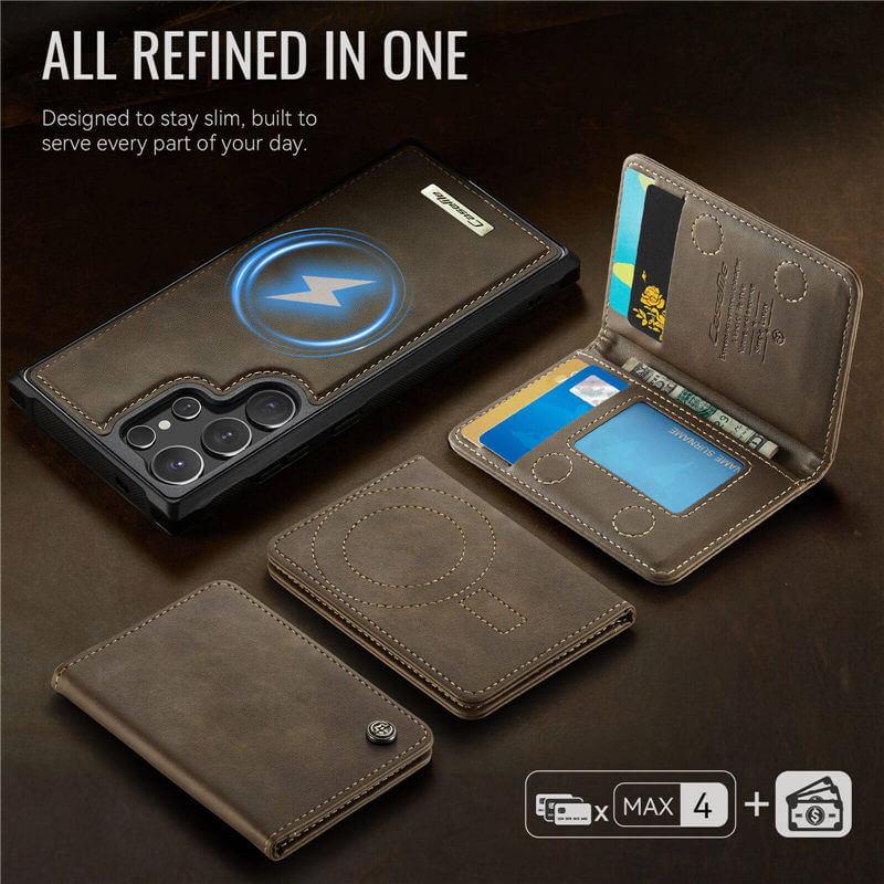 CaseMe Samsung Galaxy S24 Ultra 2-in-1 Detachable Magnetic Wallet Case
