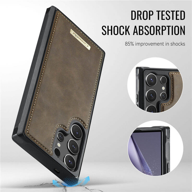 CaseMe Samsung Galaxy S24 Ultra 2-in-1 Detachable Magnetic Wallet Case