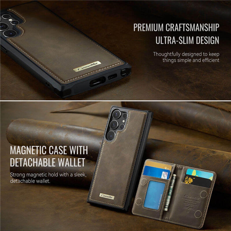 CaseMe Samsung Galaxy S24 Ultra 2-in-1 Detachable Magnetic Wallet Case