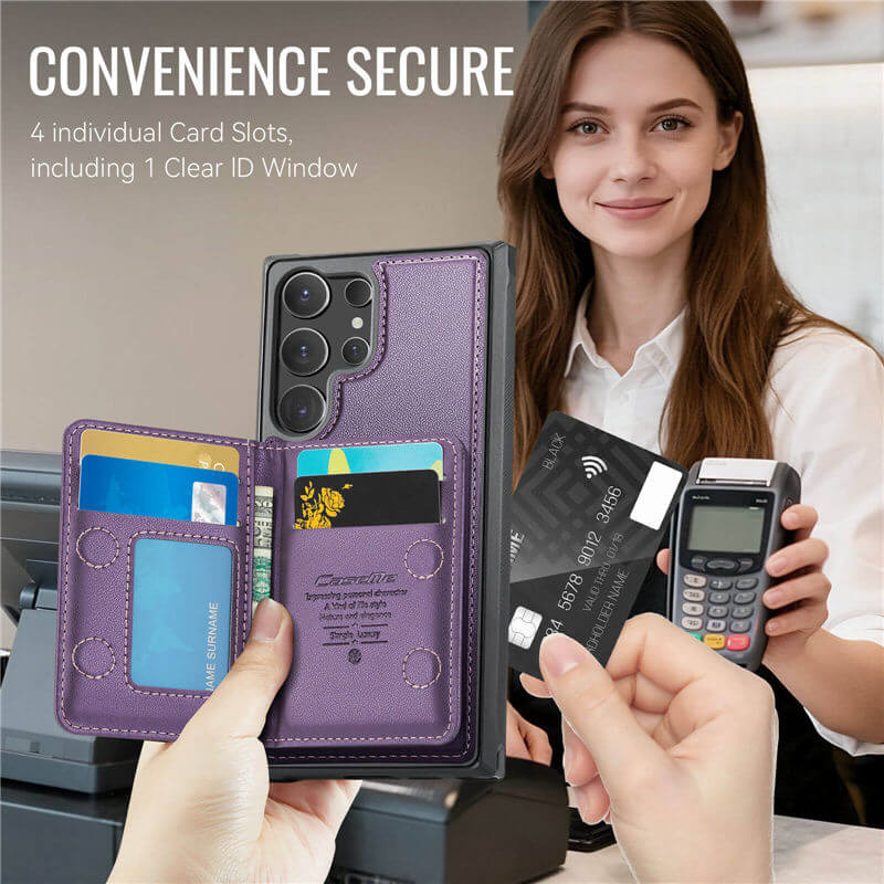 CaseMe Samsung Galaxy S24 Ultra 2-in-1 Detachable Magnetic Wallet Case