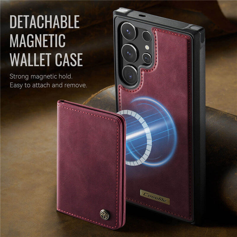 CaseMe Samsung Galaxy S24 Ultra 2-in-1 Detachable Magnetic Wallet Case