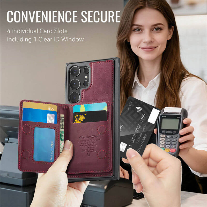 CaseMe Samsung Galaxy S24 Ultra 2-in-1 Detachable Magnetic Wallet Case