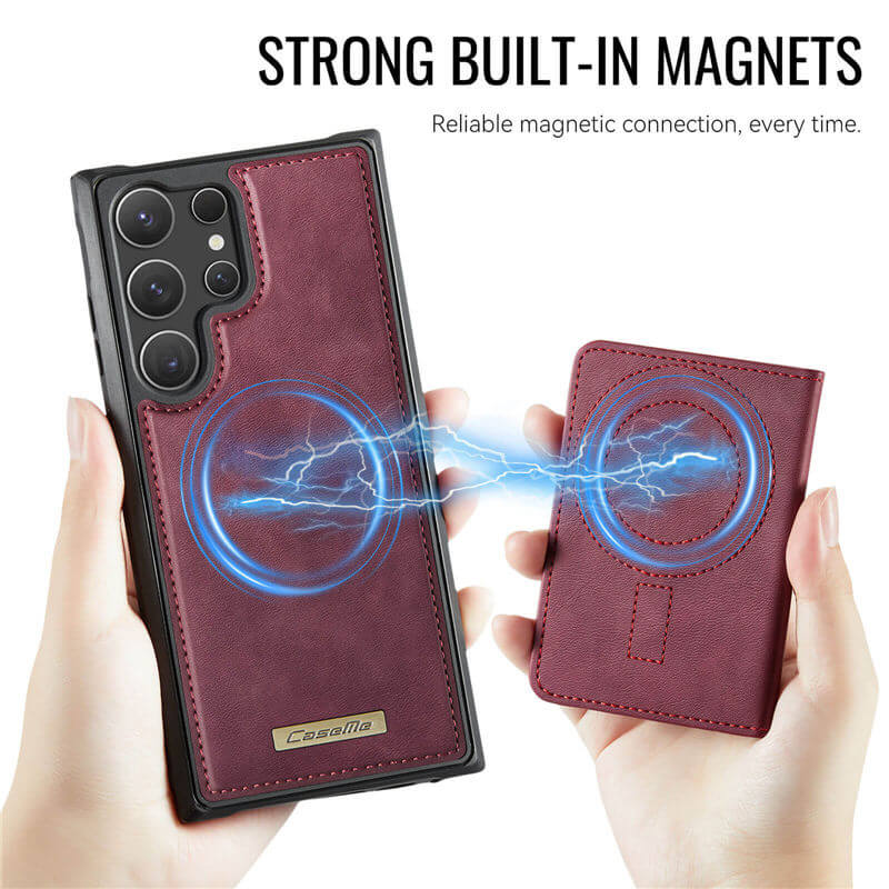 CaseMe Samsung Galaxy S24 Ultra 2-in-1 Detachable Magnetic Wallet Case