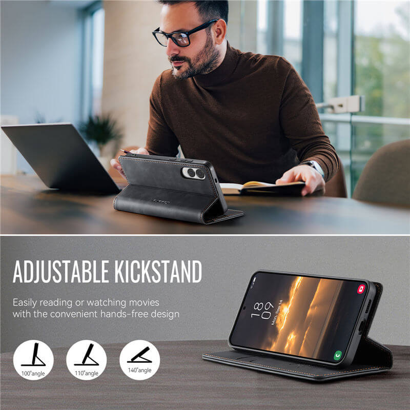 CaseMe Samsung Galaxy S25 Edge Magnetic Wallet Case with RFID Blocking