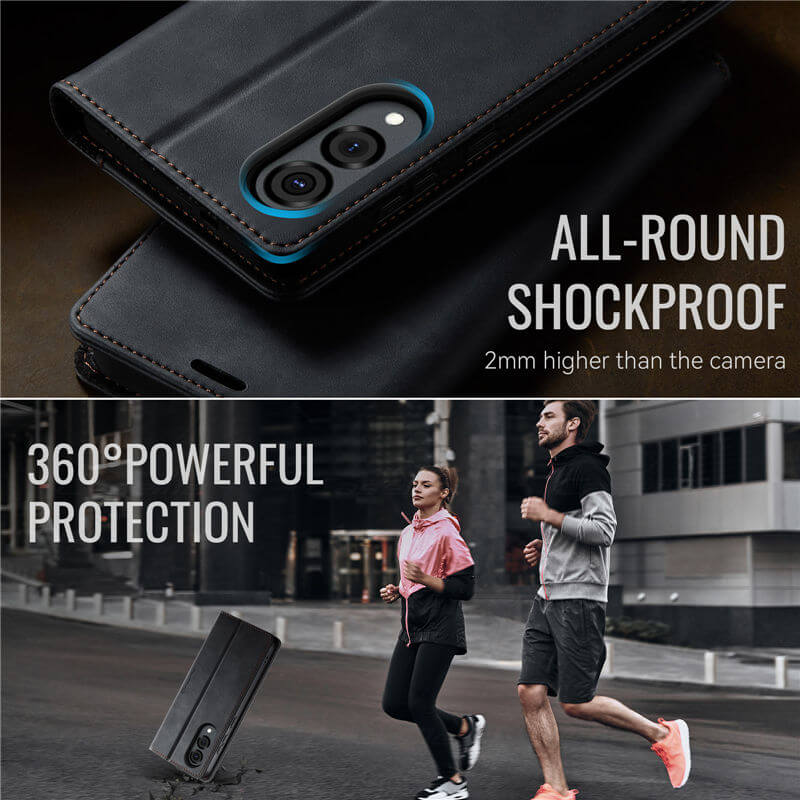 CaseMe Samsung Galaxy S25 Edge Magnetic Wallet Case with RFID Blocking