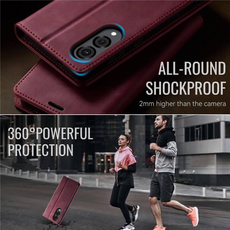 CaseMe Samsung Galaxy S25 Edge Magnetic Wallet Case with RFID Blocking