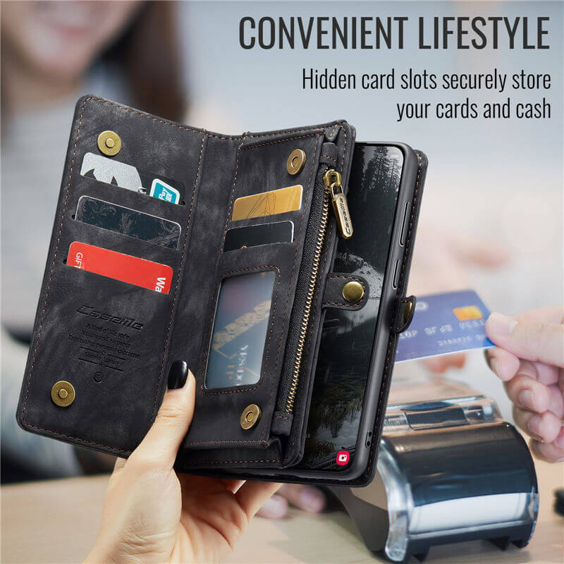 CaseMe Samsung Galaxy S25 Edge Wallet Case with Wrist Strap