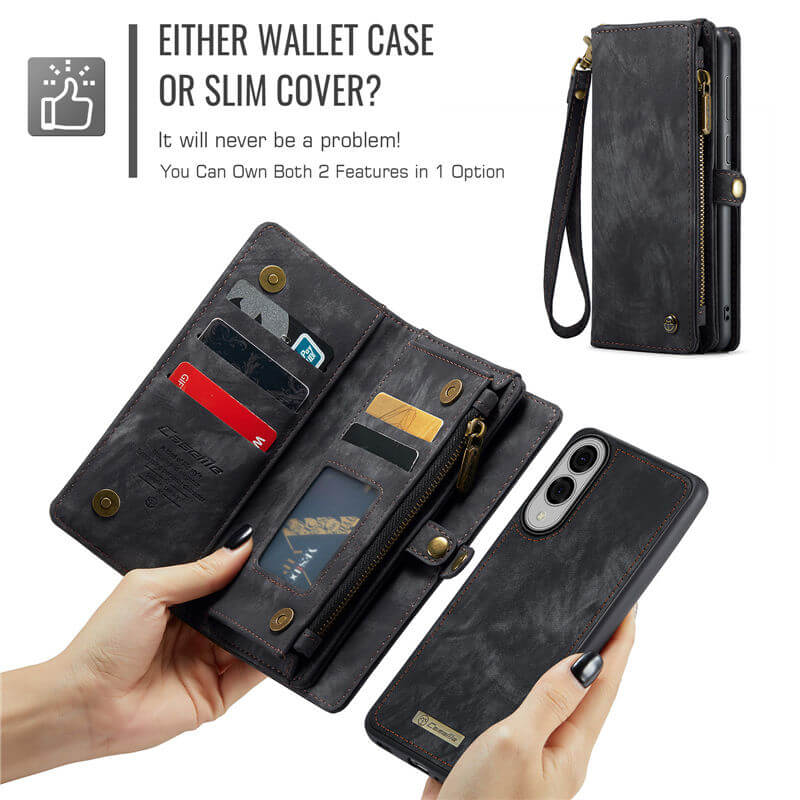 CaseMe Samsung Galaxy S25 Edge Wallet Case with Wrist Strap