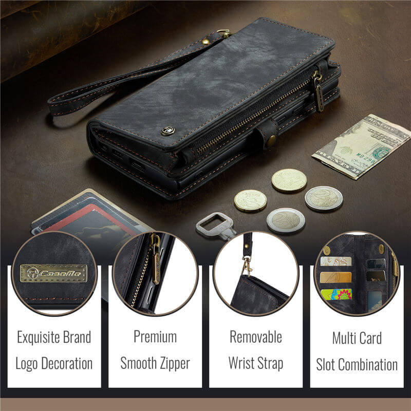 CaseMe Samsung Galaxy S25 Edge Wallet Case with Wrist Strap