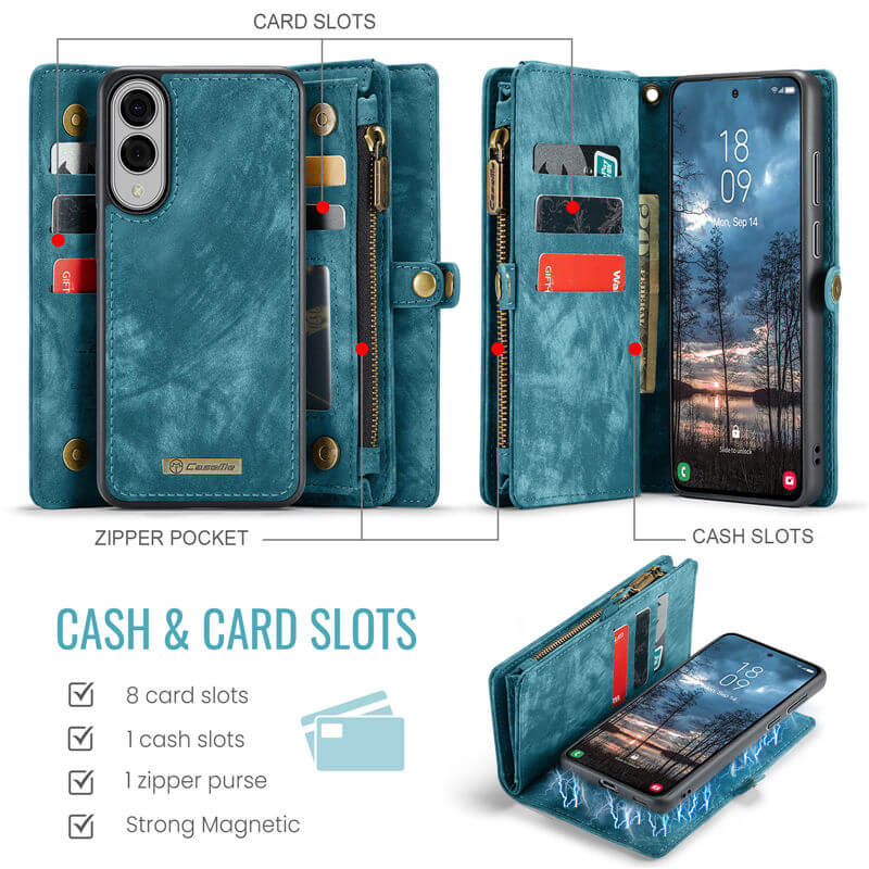 CaseMe Samsung Galaxy S25 Edge Wallet Case with Wrist Strap