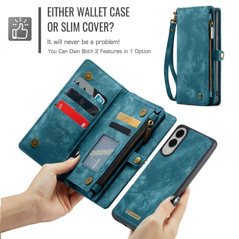 CaseMe Samsung Galaxy S25 Edge Wallet Case with Wrist Strap