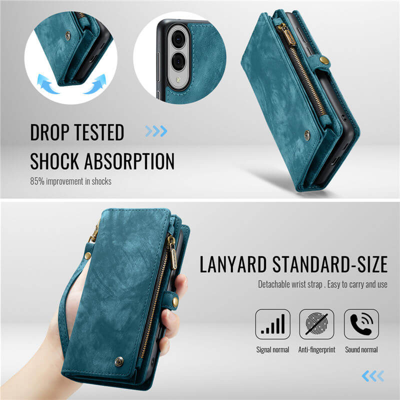 CaseMe Samsung Galaxy S25 Edge Wallet Case with Wrist Strap