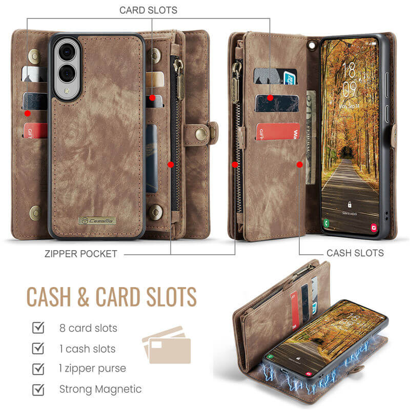 CaseMe Samsung Galaxy S25 Edge Wallet Case with Wrist Strap
