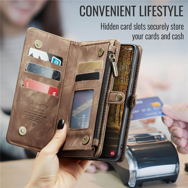 CaseMe Samsung Galaxy S25 Edge Wallet Case with Wrist Strap