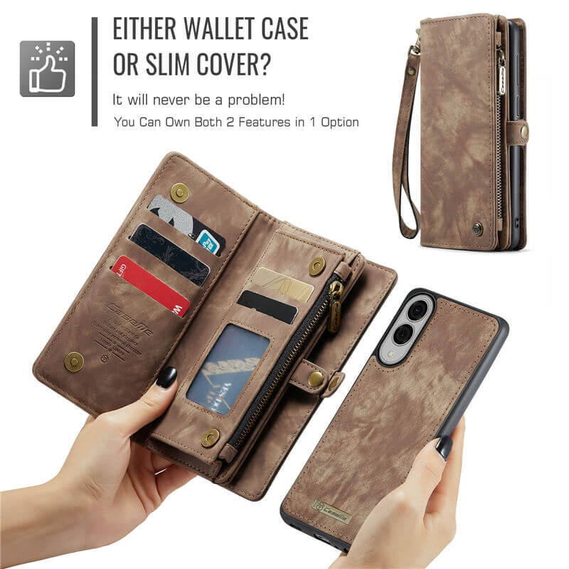 CaseMe Samsung Galaxy S25 Edge Wallet Case with Wrist Strap