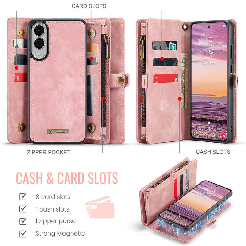 CaseMe Samsung Galaxy S25 Edge Wallet Case with Wrist Strap