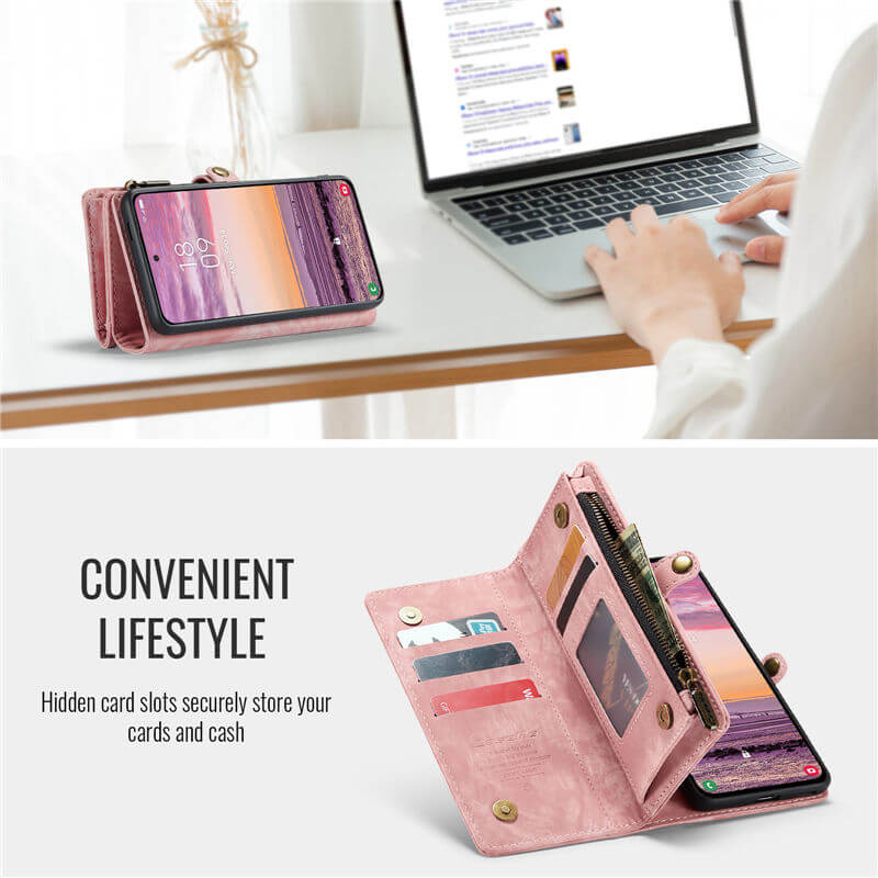 CaseMe Samsung Galaxy S25 Edge Wallet Case with Wrist Strap
