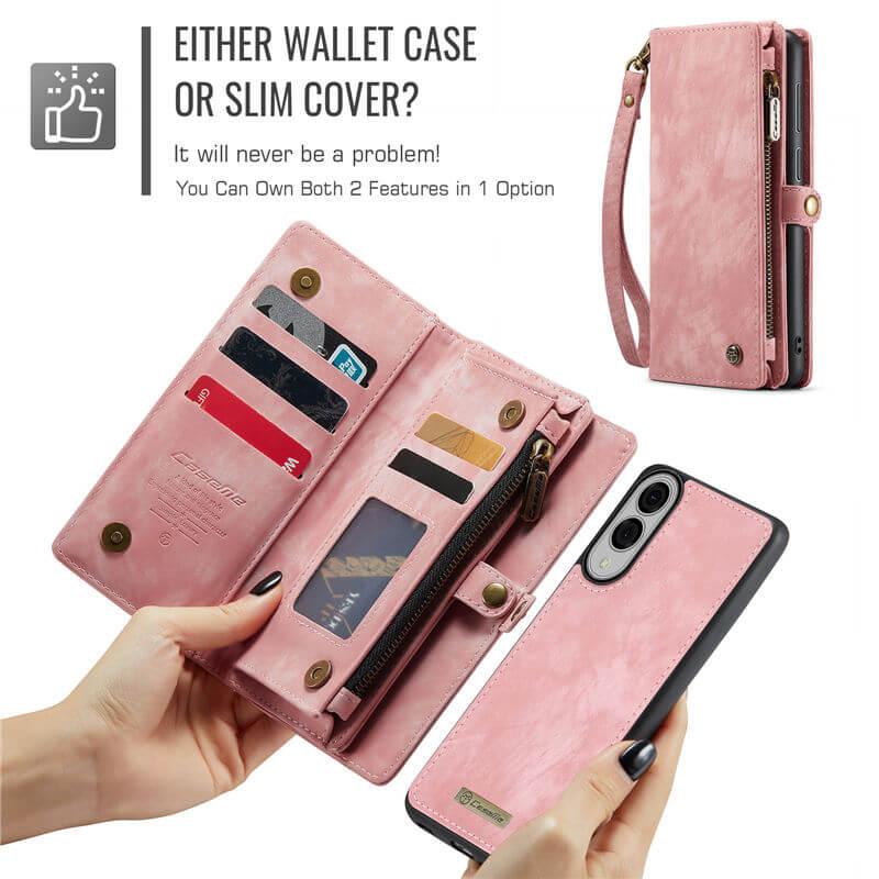 CaseMe Samsung Galaxy S25 Edge Wallet Case with Wrist Strap