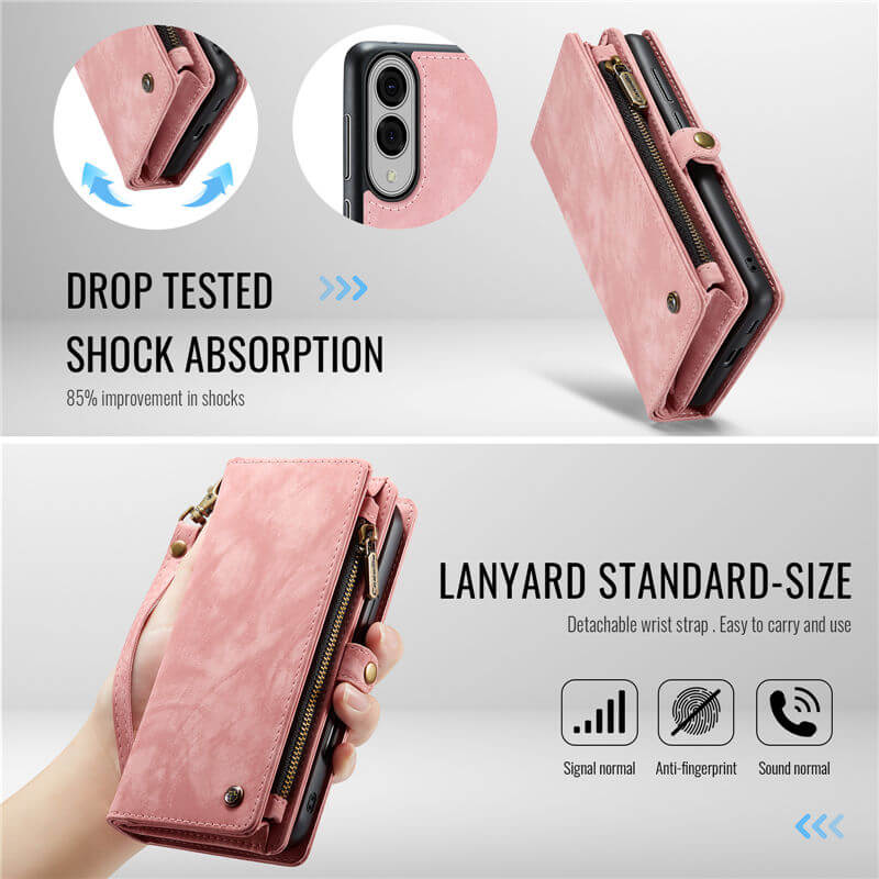 CaseMe Samsung Galaxy S25 Edge Wallet Case with Wrist Strap