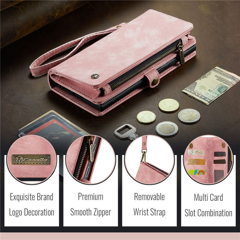 CaseMe Samsung Galaxy S25 Edge Wallet Case with Wrist Strap