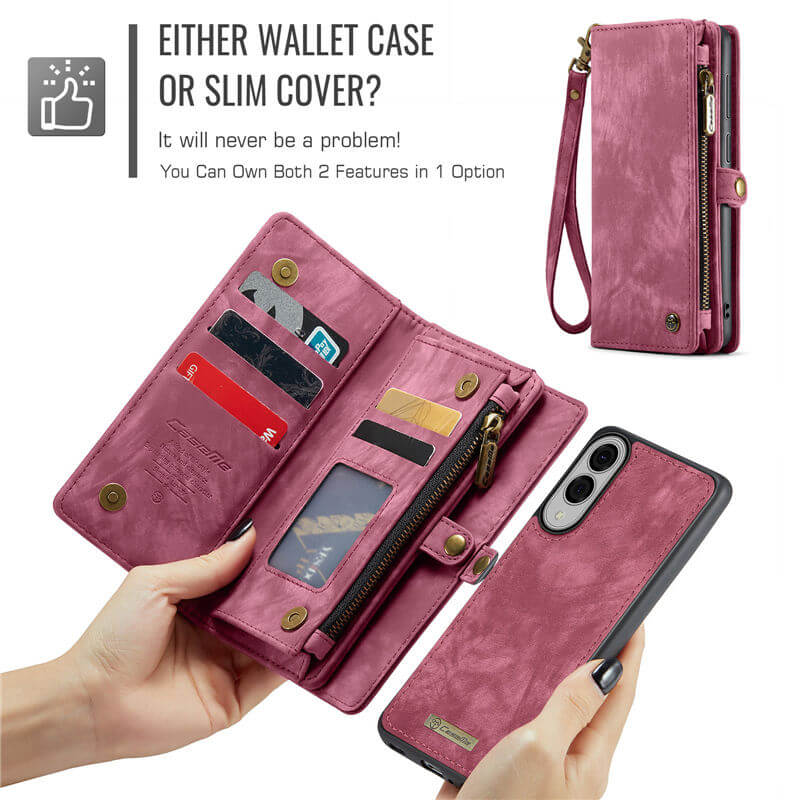 CaseMe Samsung Galaxy S25 Edge Wallet Case with Wrist Strap