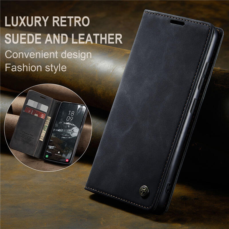 CaseMe Samsung Galaxy S25 Edge Wallet Suede Leather Case