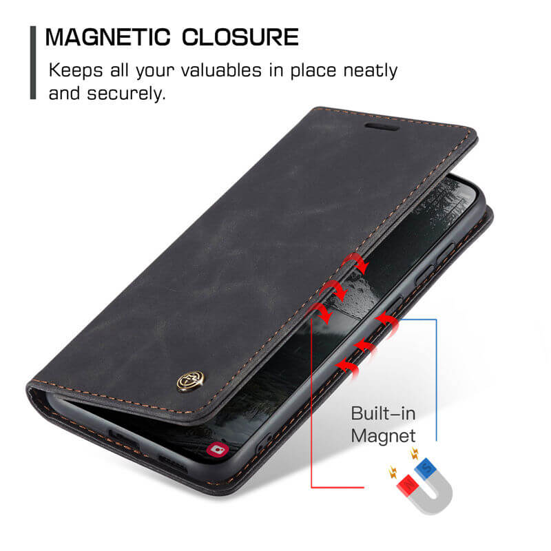 CaseMe Samsung Galaxy S25 Edge Wallet Suede Leather Case