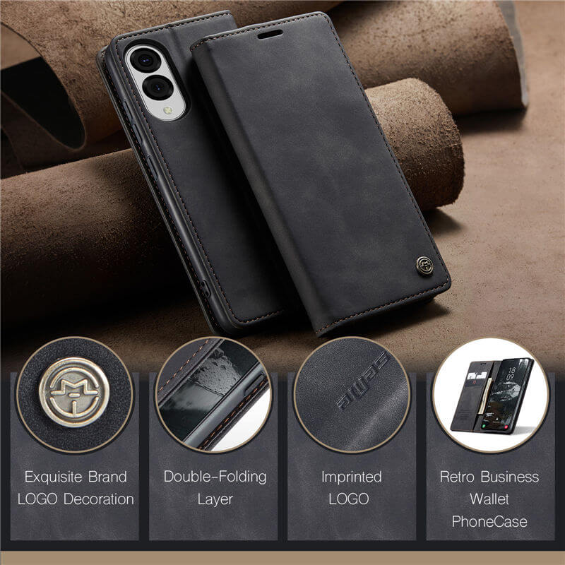 CaseMe Samsung Galaxy S25 Edge Wallet Suede Leather Case