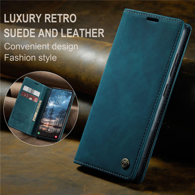 CaseMe Samsung Galaxy S25 Edge Wallet Suede Leather Case