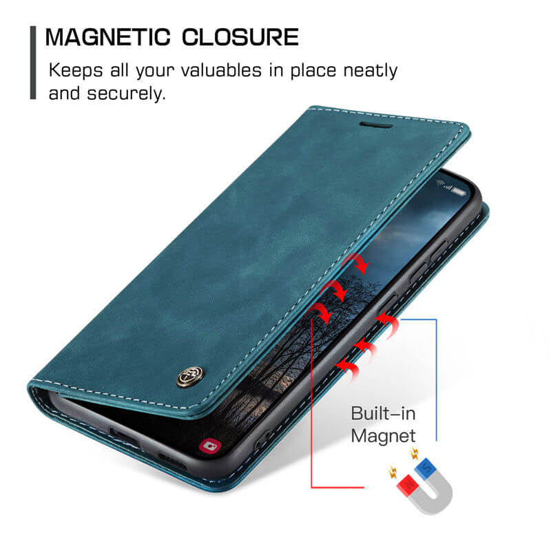 CaseMe Samsung Galaxy S25 Edge Wallet Suede Leather Case