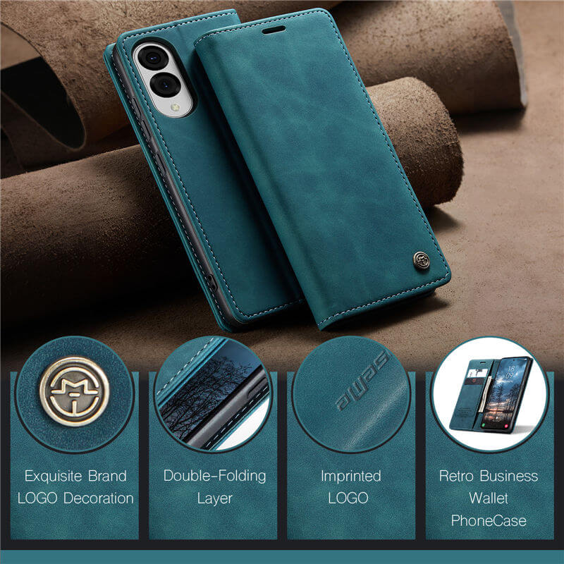 CaseMe Samsung Galaxy S25 Edge Wallet Suede Leather Case
