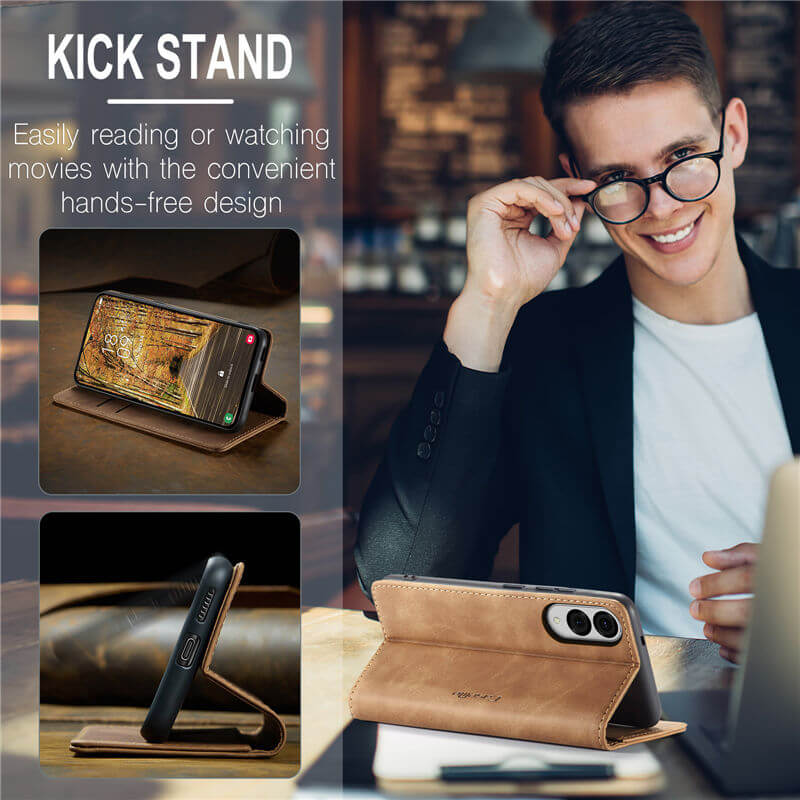 CaseMe Samsung Galaxy S25 Edge Wallet Suede Leather Case