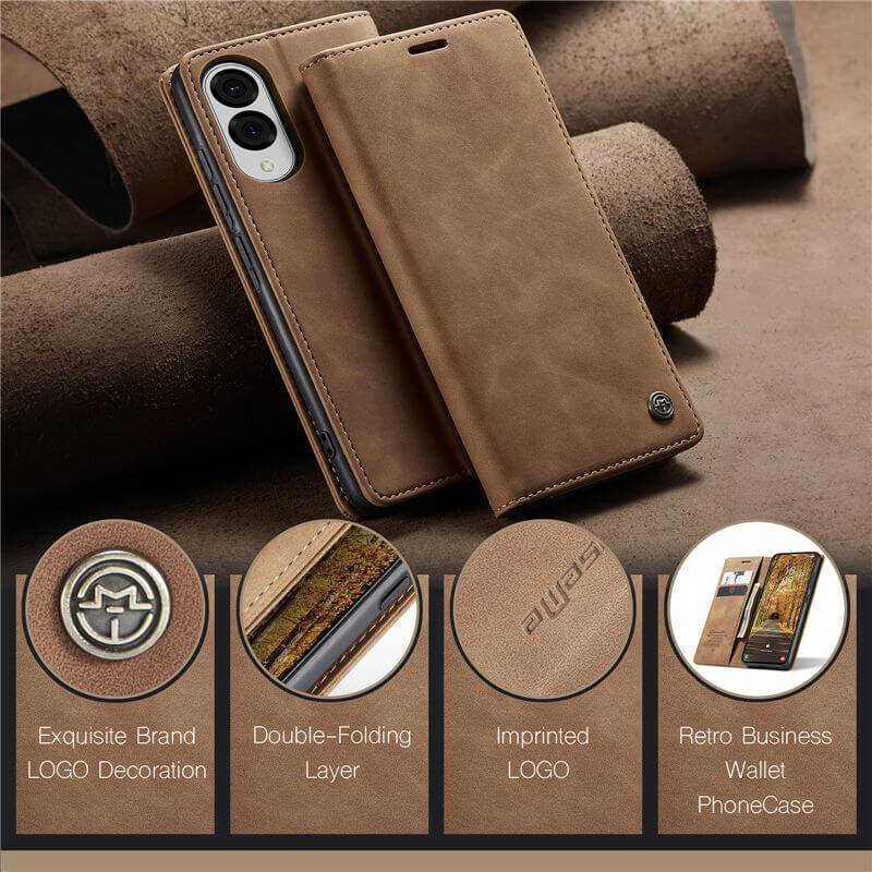 CaseMe Samsung Galaxy S25 Edge Wallet Suede Leather Case