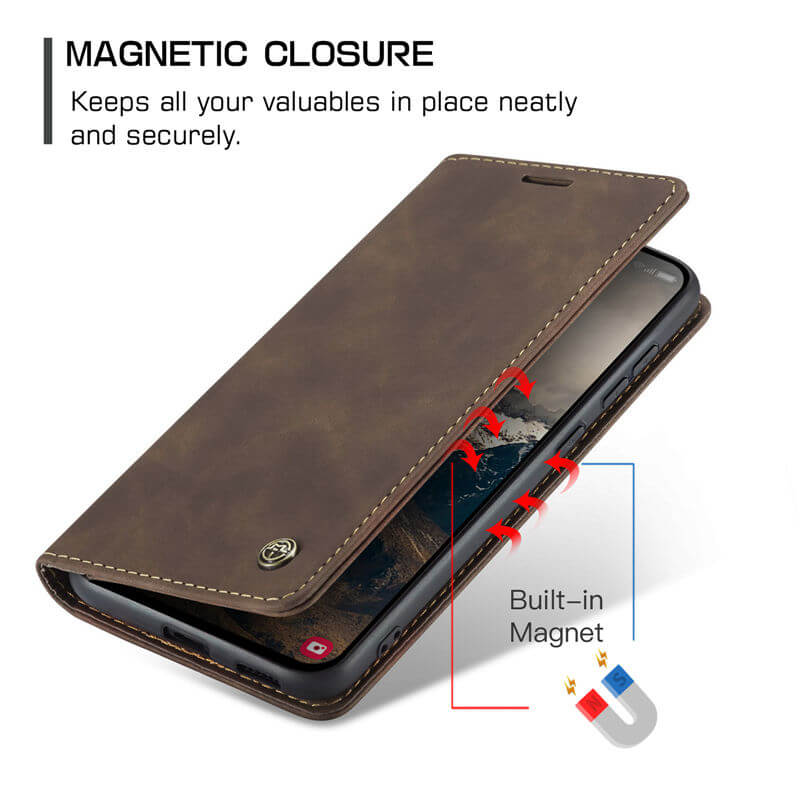 CaseMe Samsung Galaxy S25 Edge Wallet Suede Leather Case