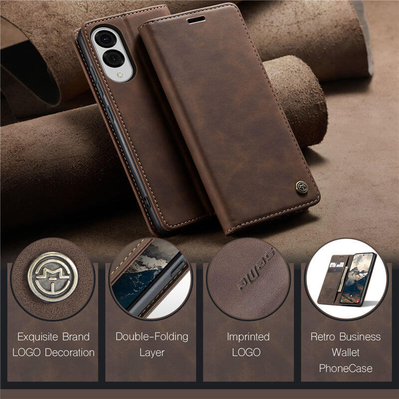 CaseMe Samsung Galaxy S25 Edge Wallet Suede Leather Case