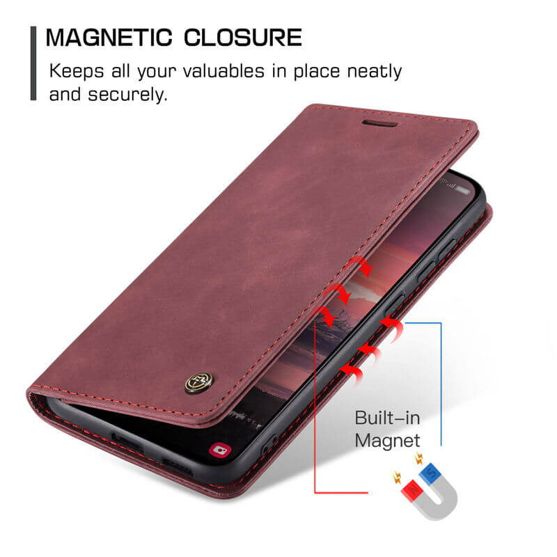 CaseMe Samsung Galaxy S25 Edge Wallet Suede Leather Case